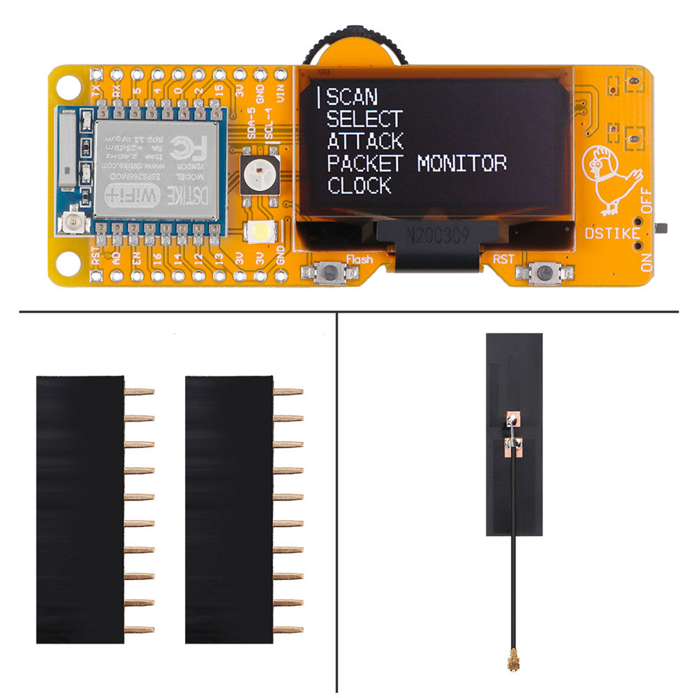 MakerFocus WiFi Test Tool ESP8266 WiFi Deauther Watch DSTIKE