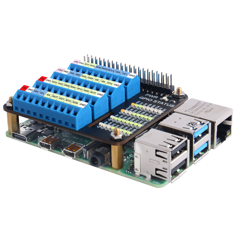 GPIO Terminal Expansion Board For Raspberry Pi 3B/3B+/4B with GPIO output -  MaidaTech