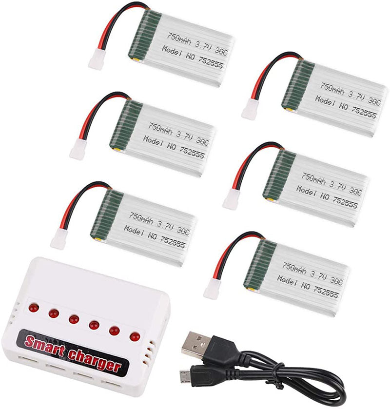 Cargador USB multiple para 5 baterías lipo 1s 3,7V conector blanco para  X5C, X5SW - PLAYMODEL » Mayor tienda online de Radio Control y RC